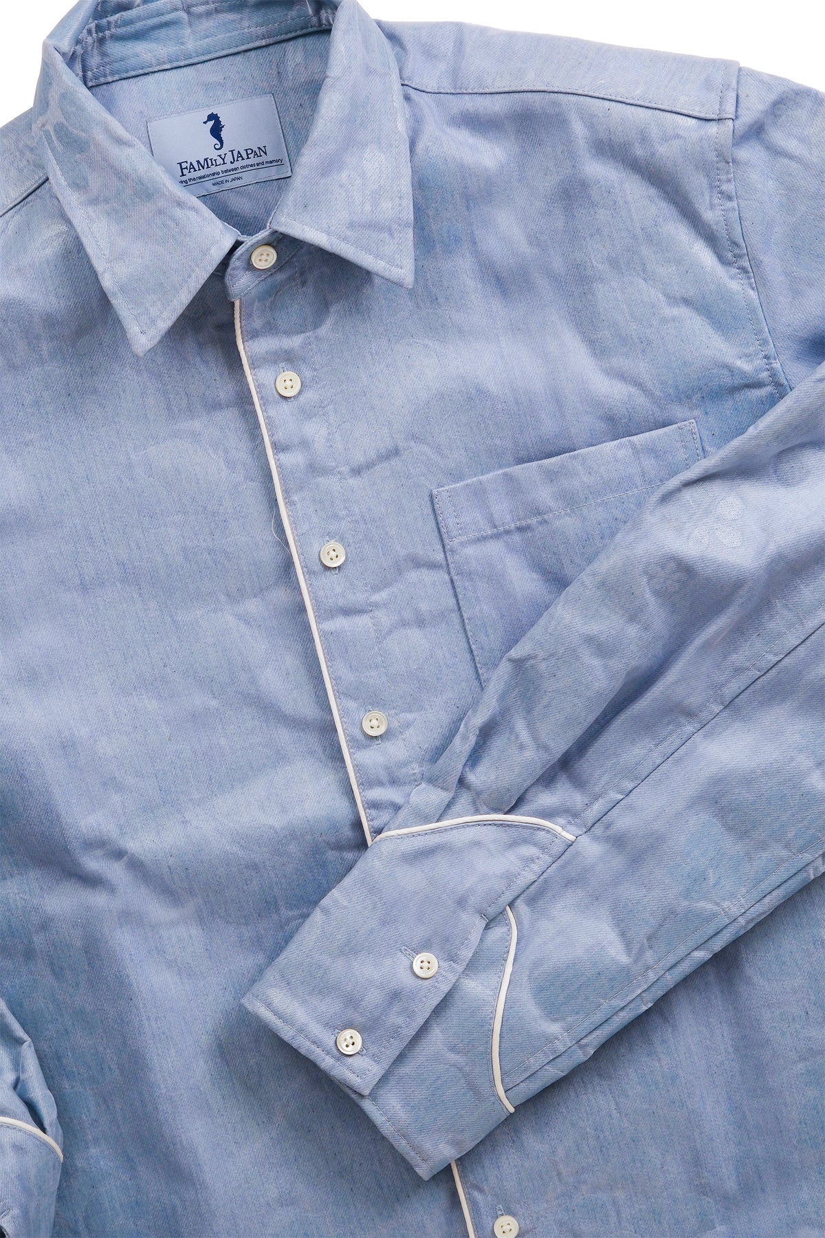 MIRAGE HIBISCUS DENIM SHIRT