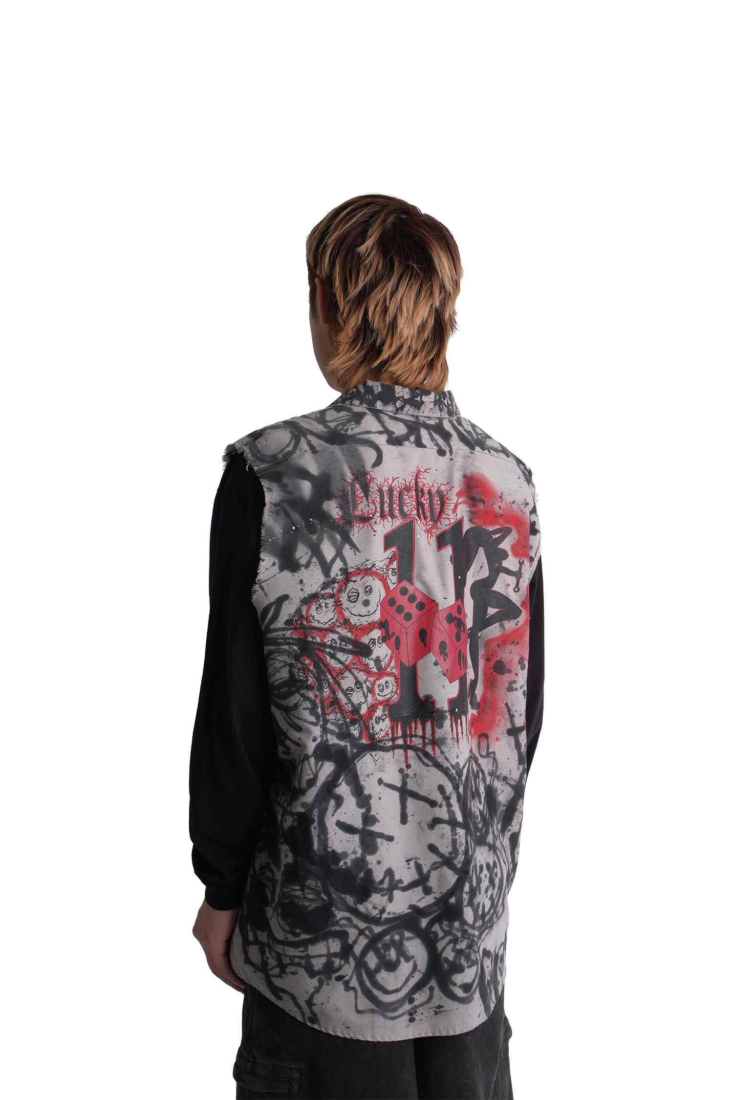 Custom Painted Cut-off Sleeveless