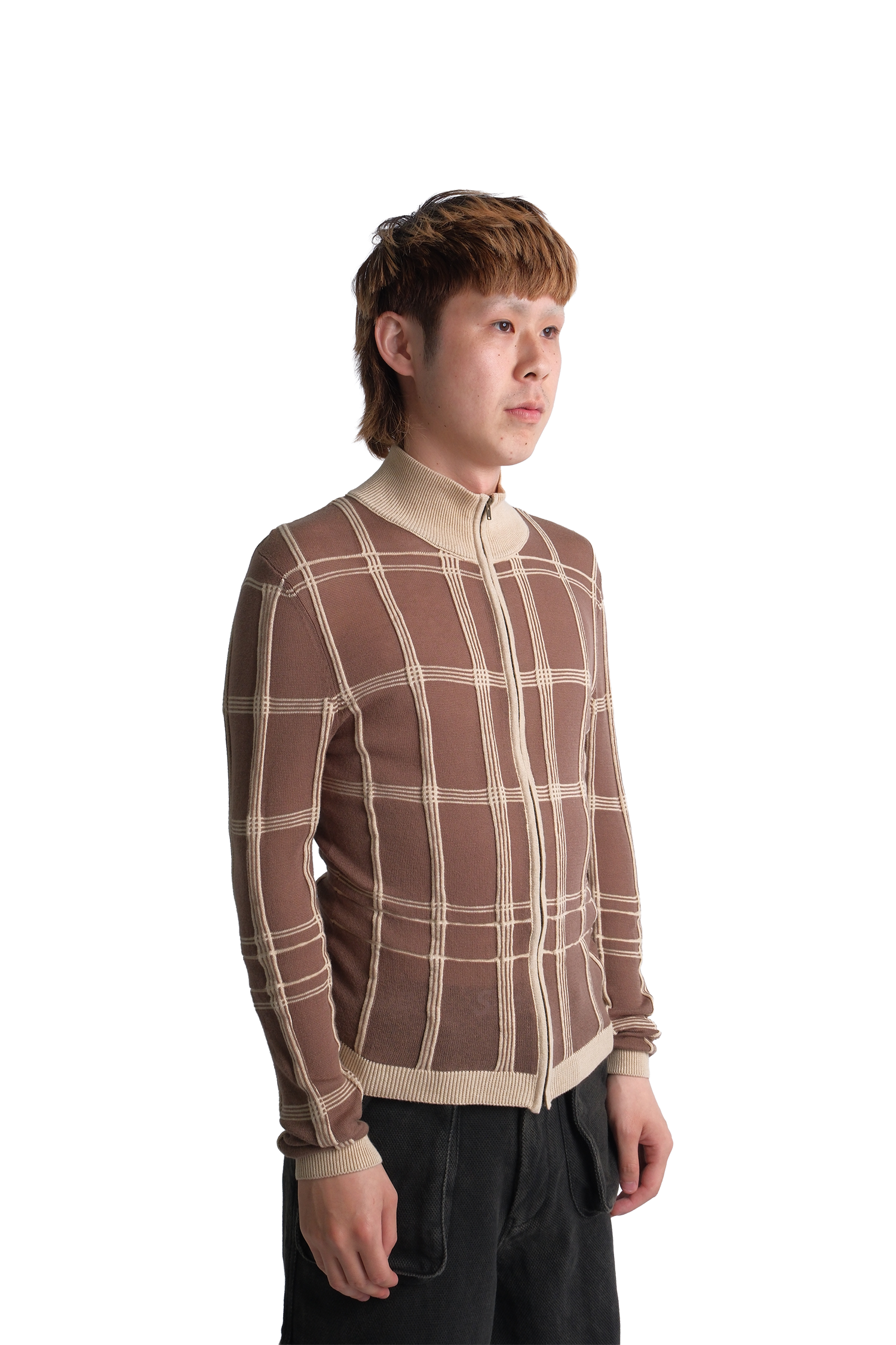 MESHLINE ZIP CARDIGAN