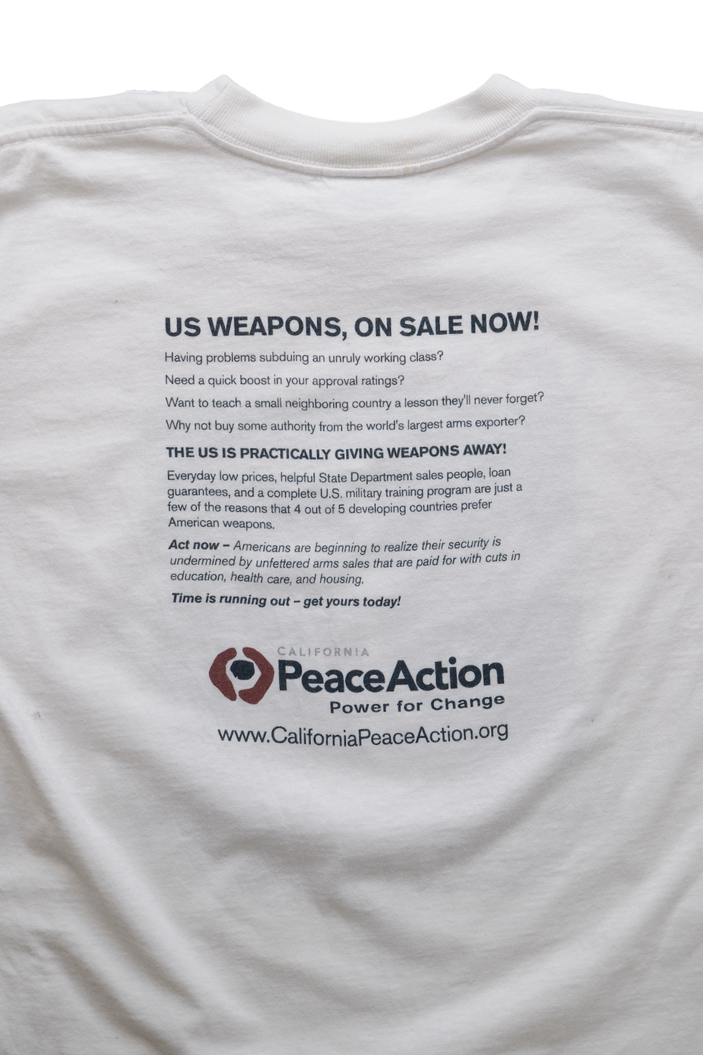 California Peace Action ANTI WAR