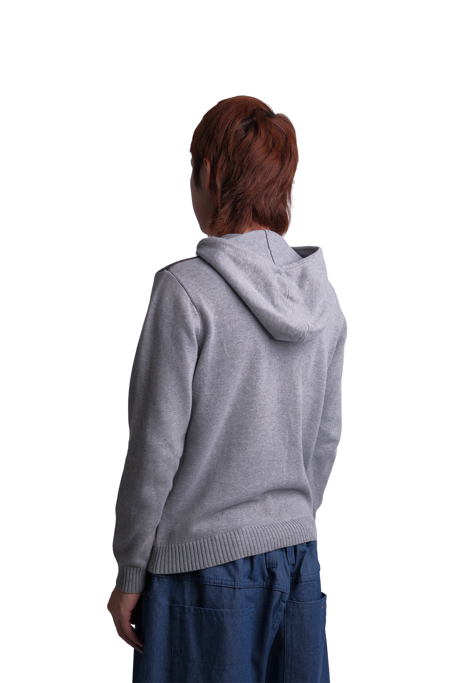 DKNY Argyle Knit Hoodie / Custom Lacoste Patch