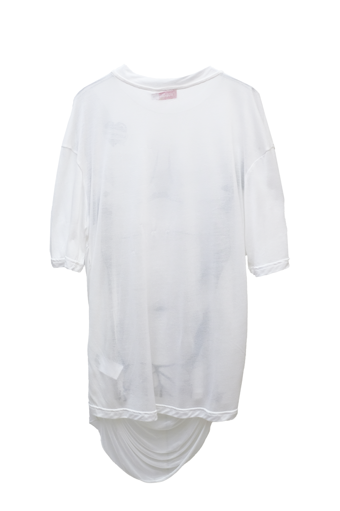 DRAPED MESH TEE