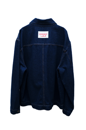 CARGO DENIM JACKET WITH KNIT PATCH