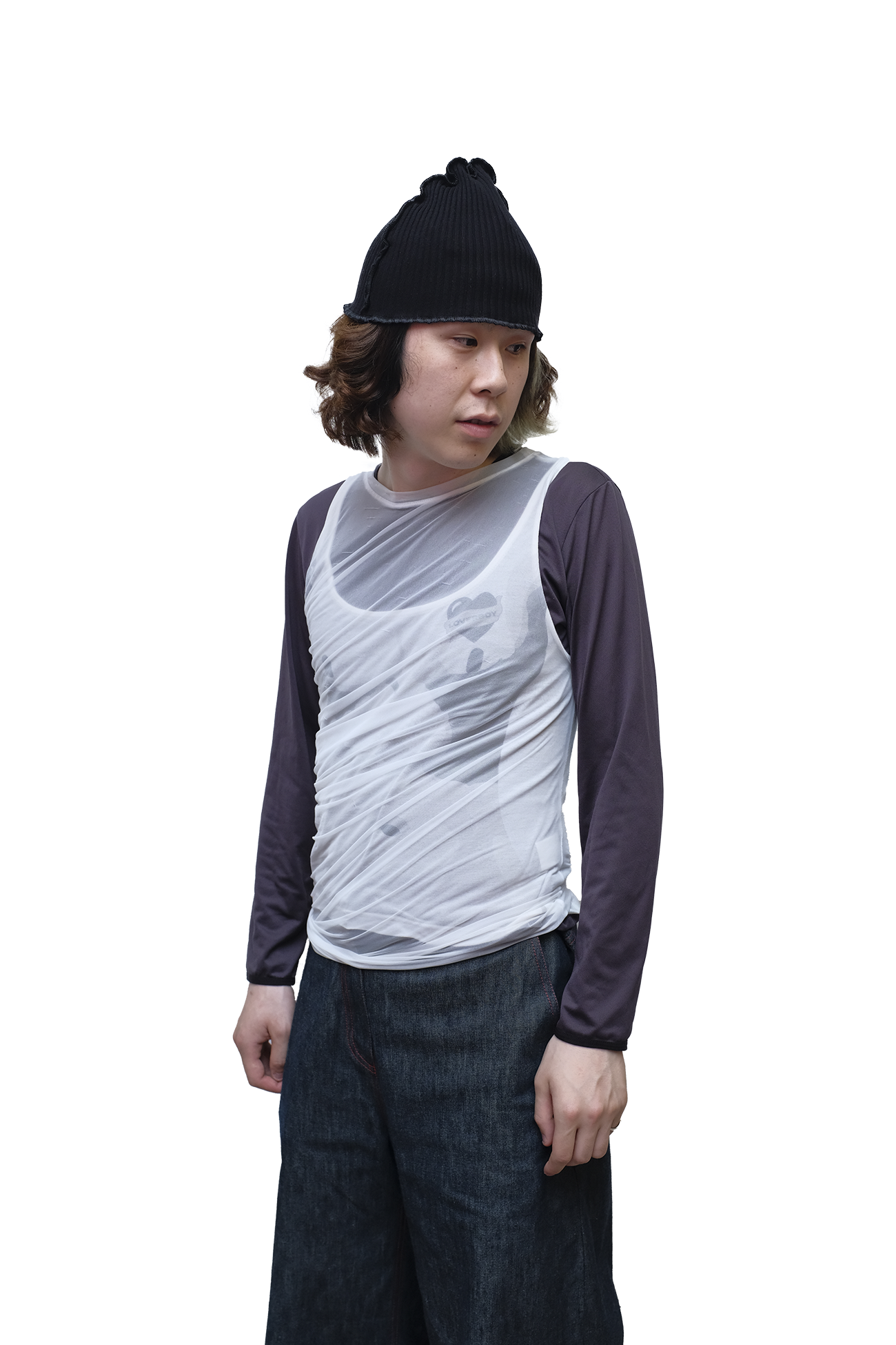 DRAPED MESH VEST