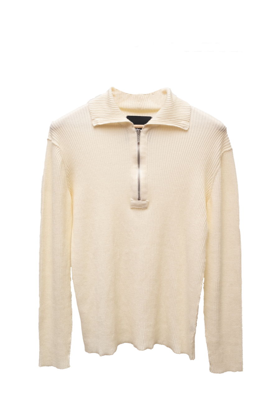 ZIPPER KNIT RIB POLO