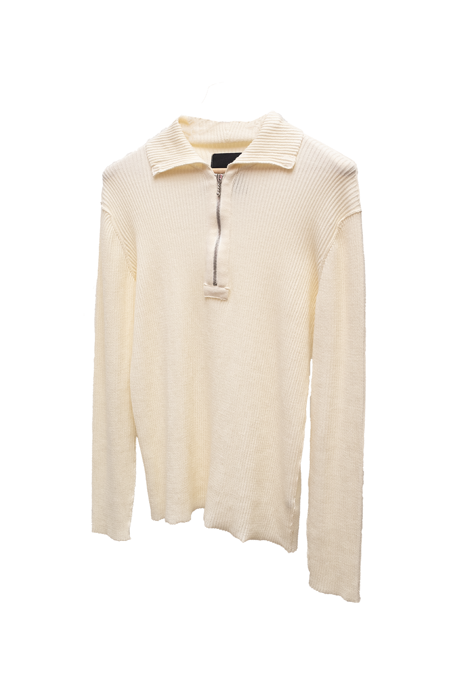 ZIPPER KNIT RIB POLO