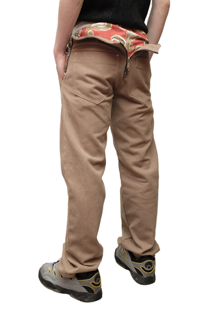 Low-rise Washed Straight-cut Trousers
