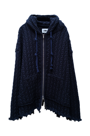 Cable Knit Zip Hoodie