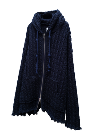Cable Knit Zip Hoodie