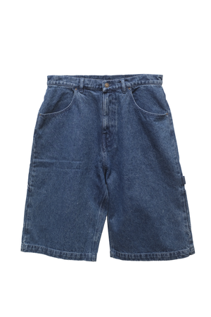 UNISEX PERENNIAL LOGO DENIM SHORTS WOVEN