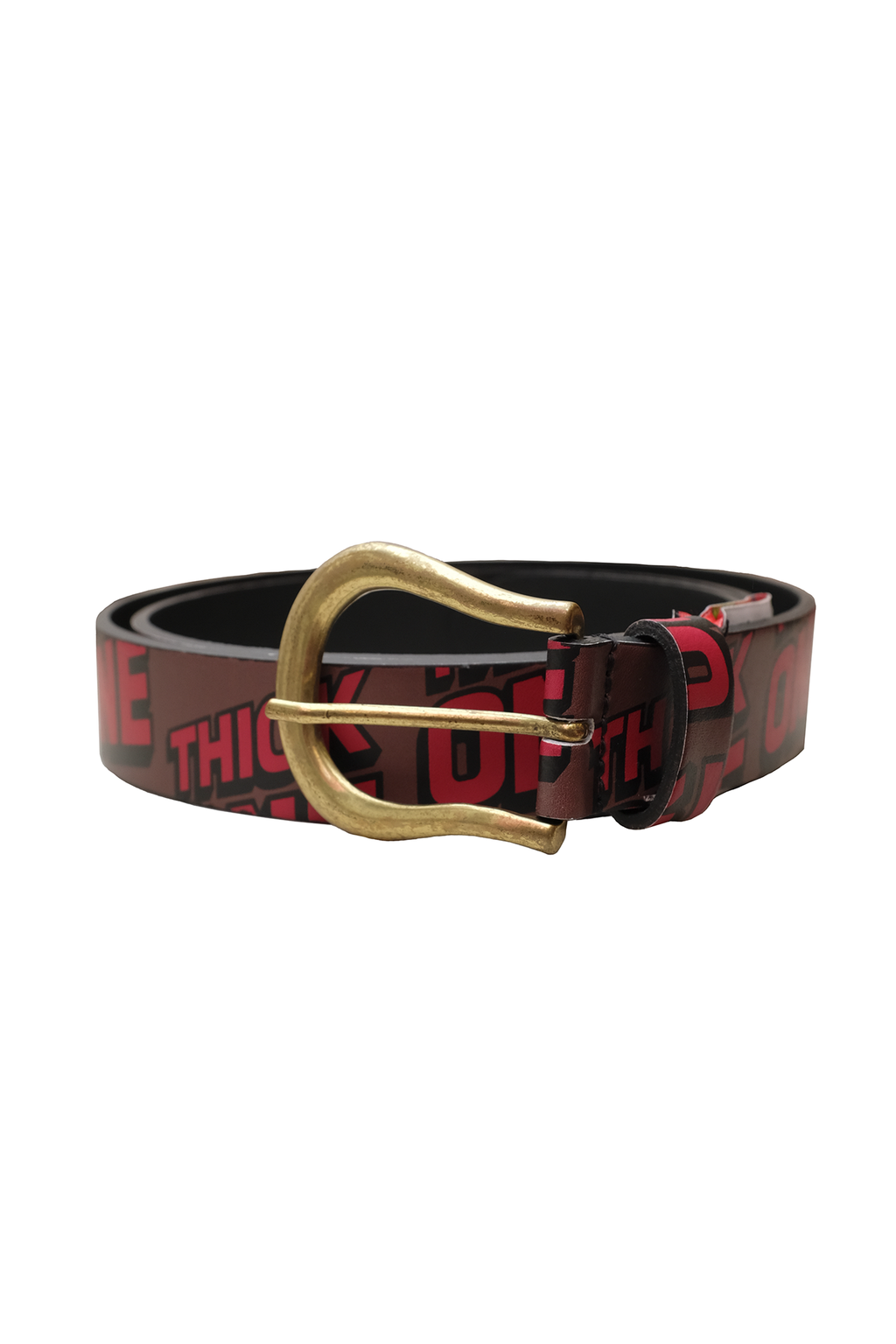 UNISEX THICK ONE ALLOVER PRINT BELT LEATHER