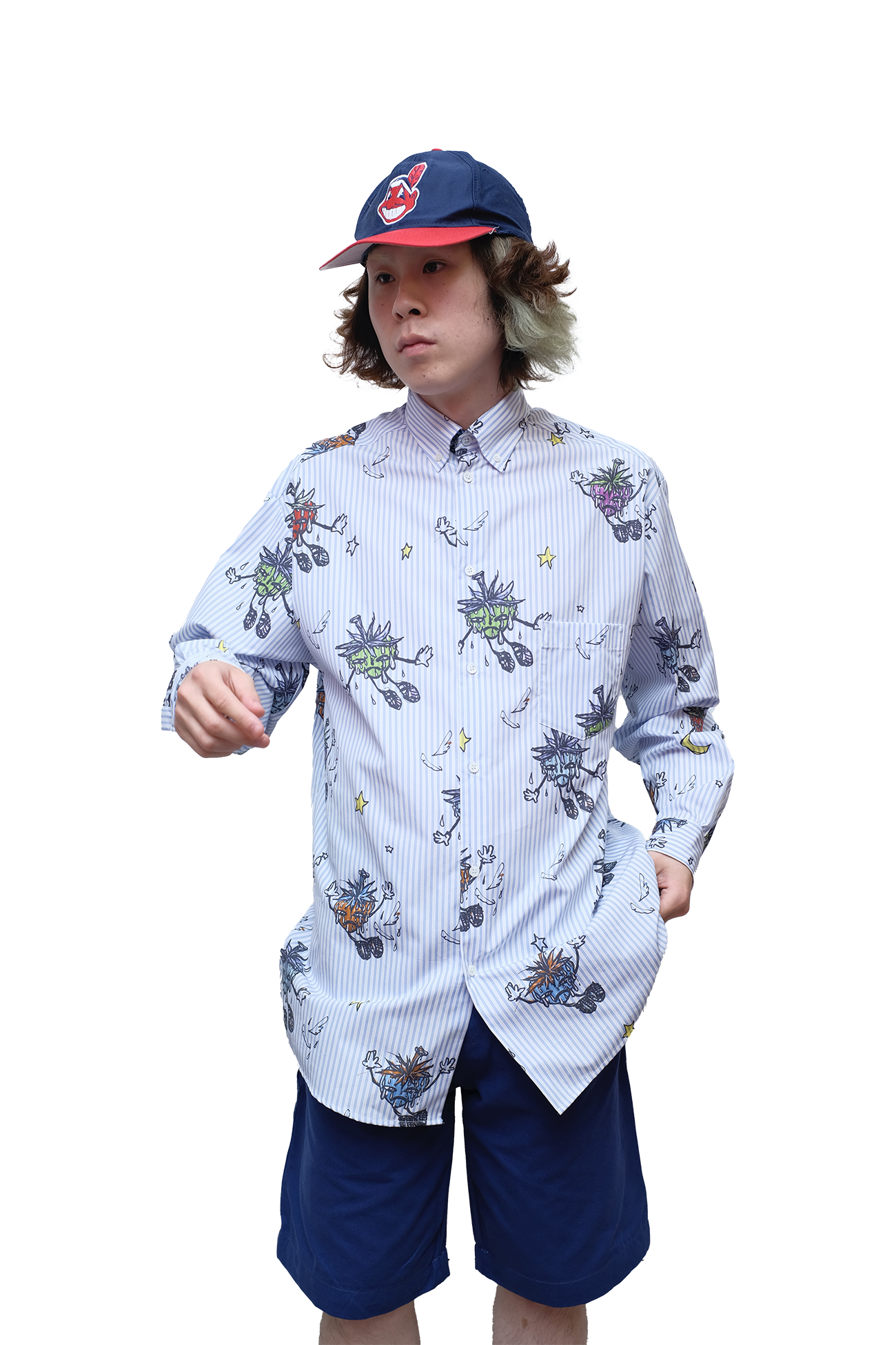 UNISEX STRAWBABIES BUTTON DOWN SHIRT WOVEN