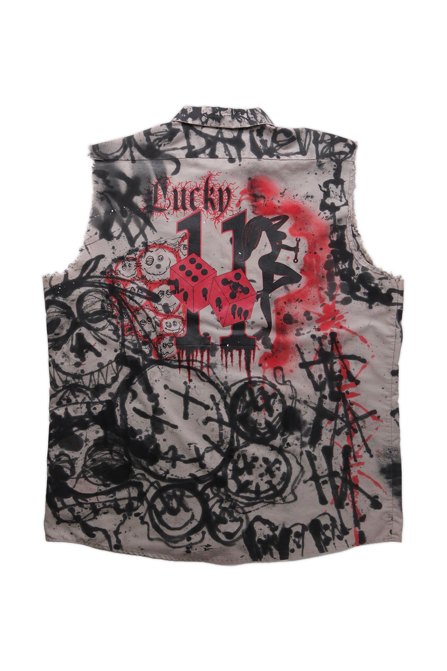 Custom Painted Cut-off Sleeveless