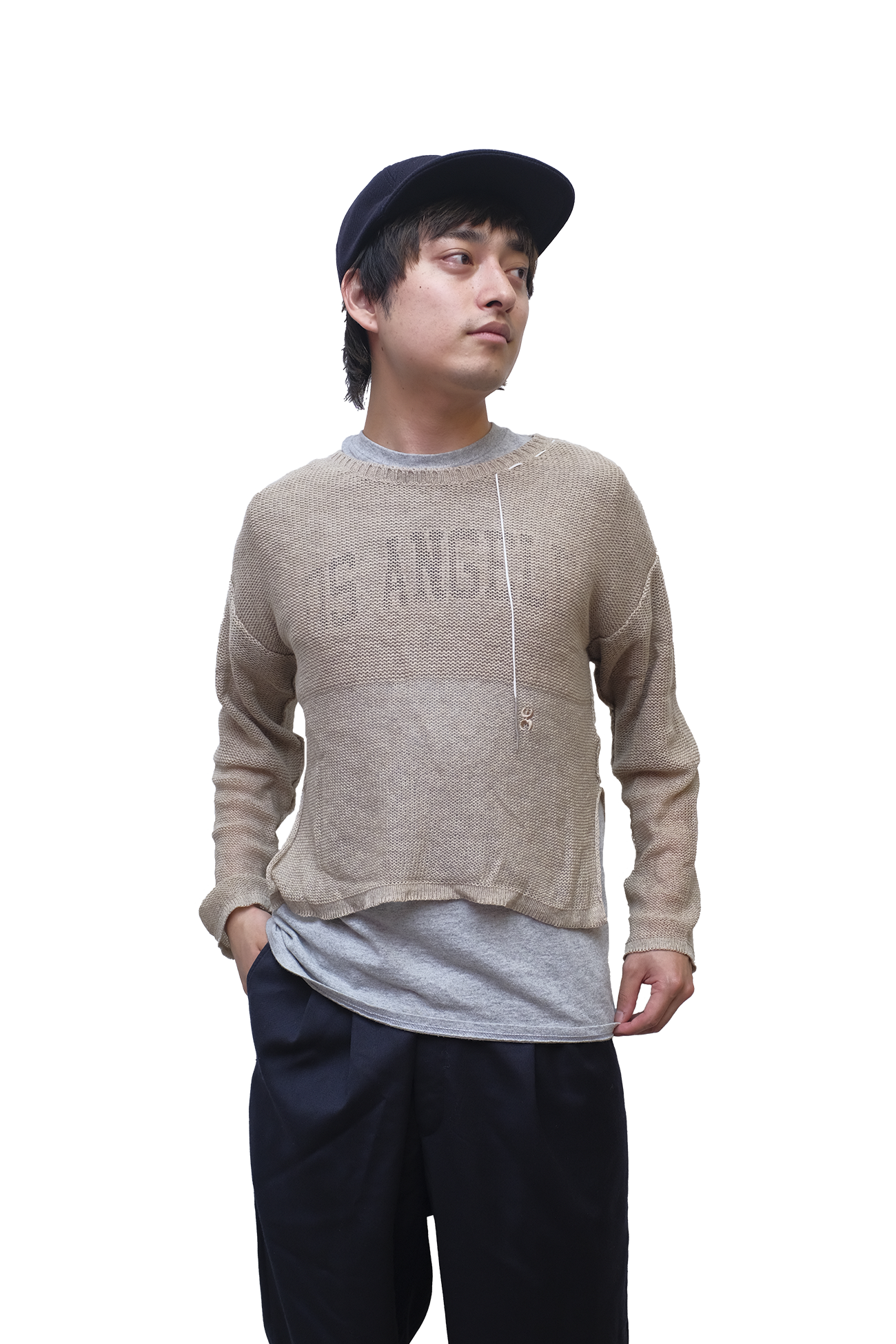 PULLOVER RETE CASHMERE.
