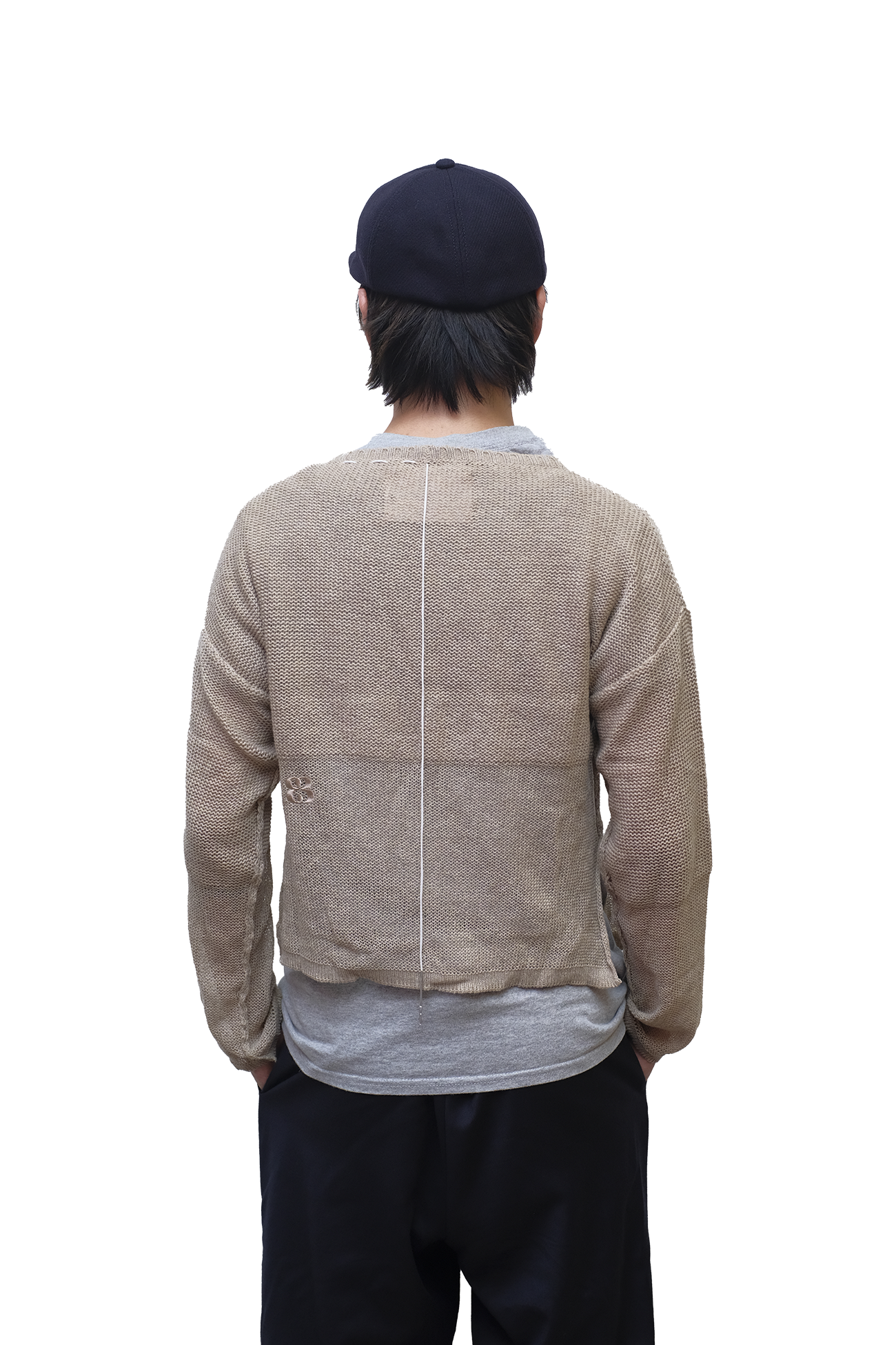 PULLOVER RETE CASHMERE.