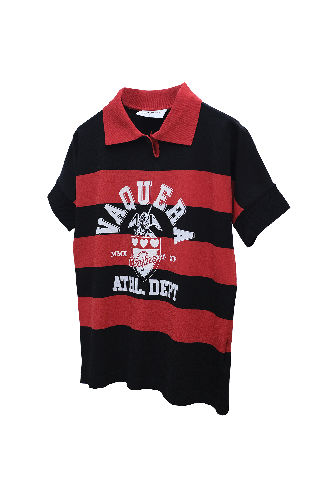 WOMEN STRIPED POLO KNIT
