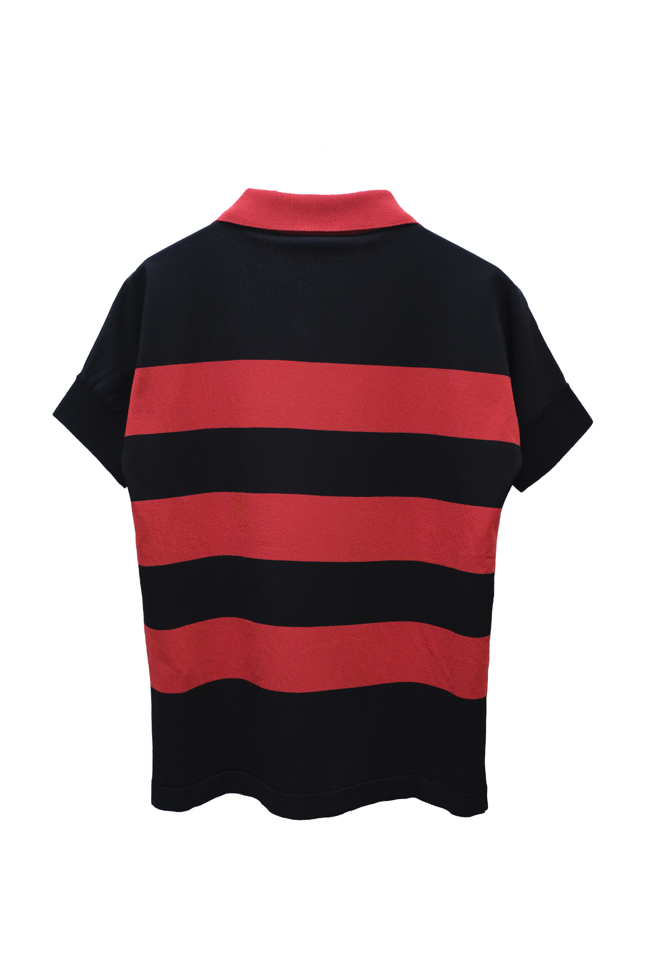 WOMEN STRIPED POLO KNIT