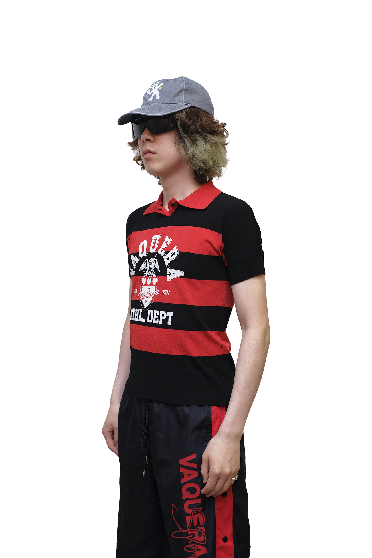 WOMEN STRIPED POLO KNIT
