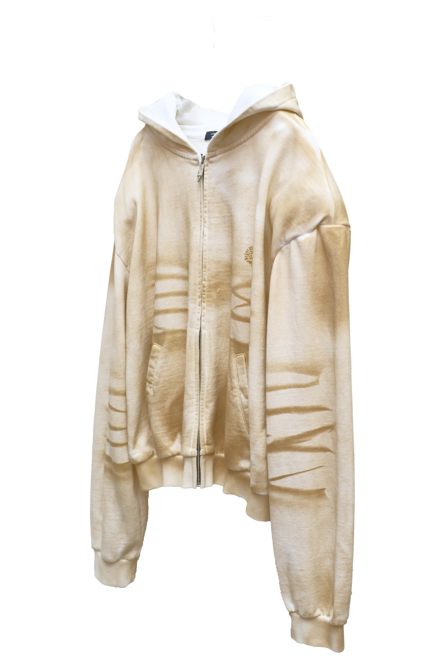 washed zip-up hoodie