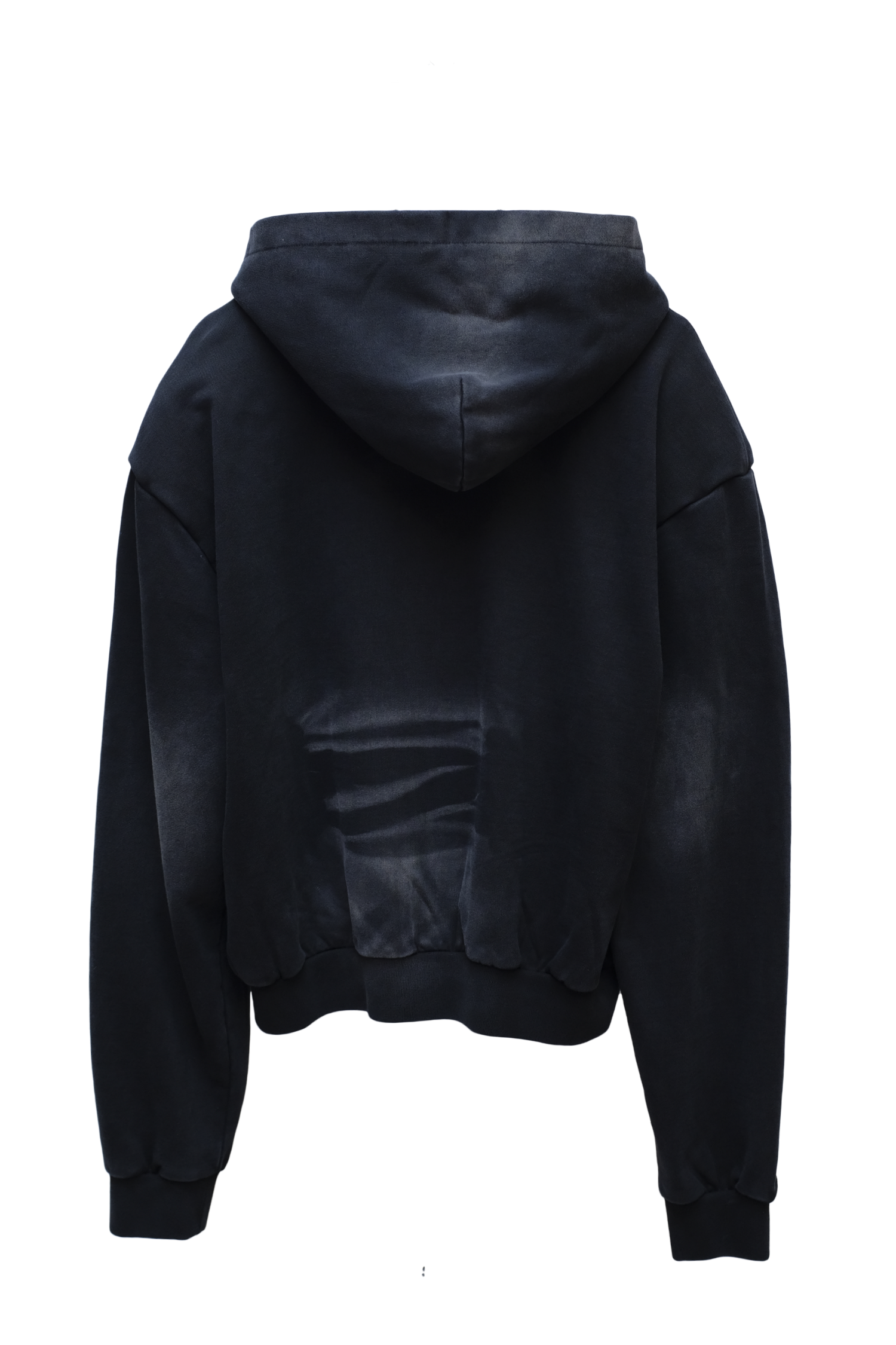 washed zip-up hoodie