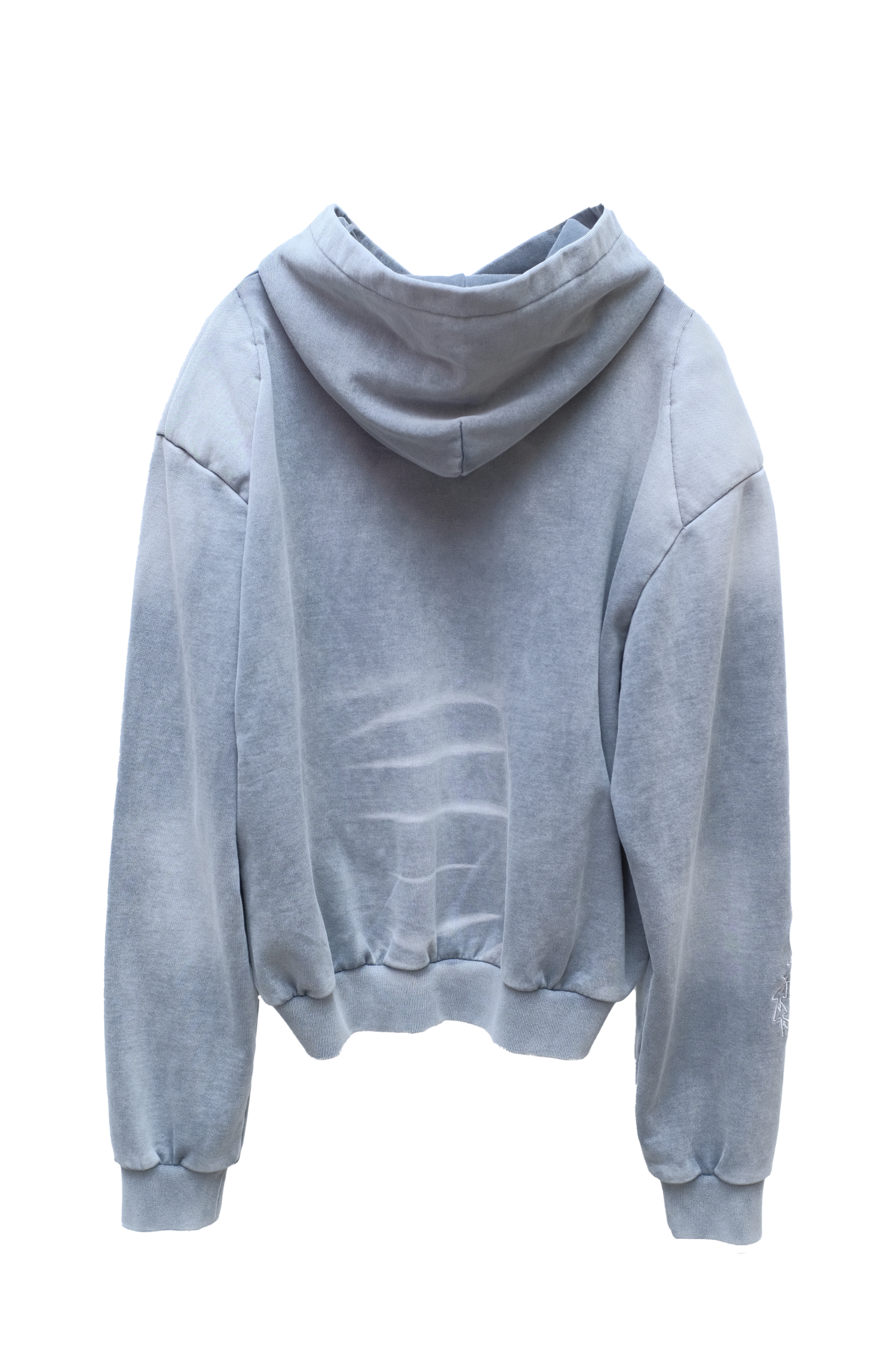 embroidery washed hoodie