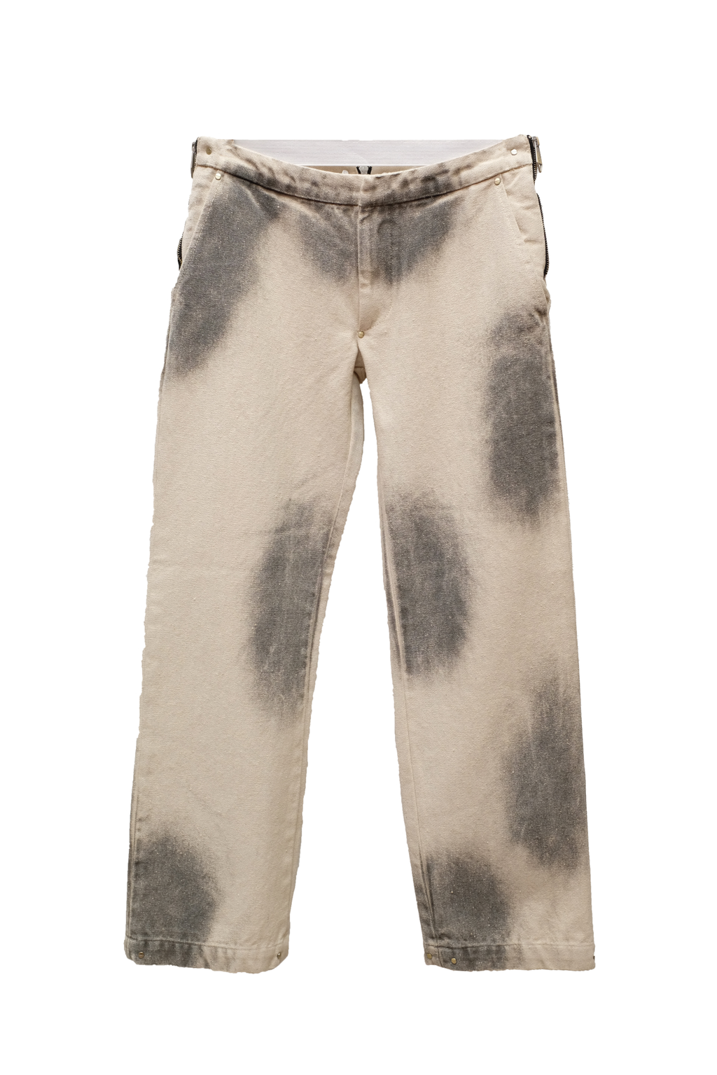 Low-rise Washed Straight-cut Trousers