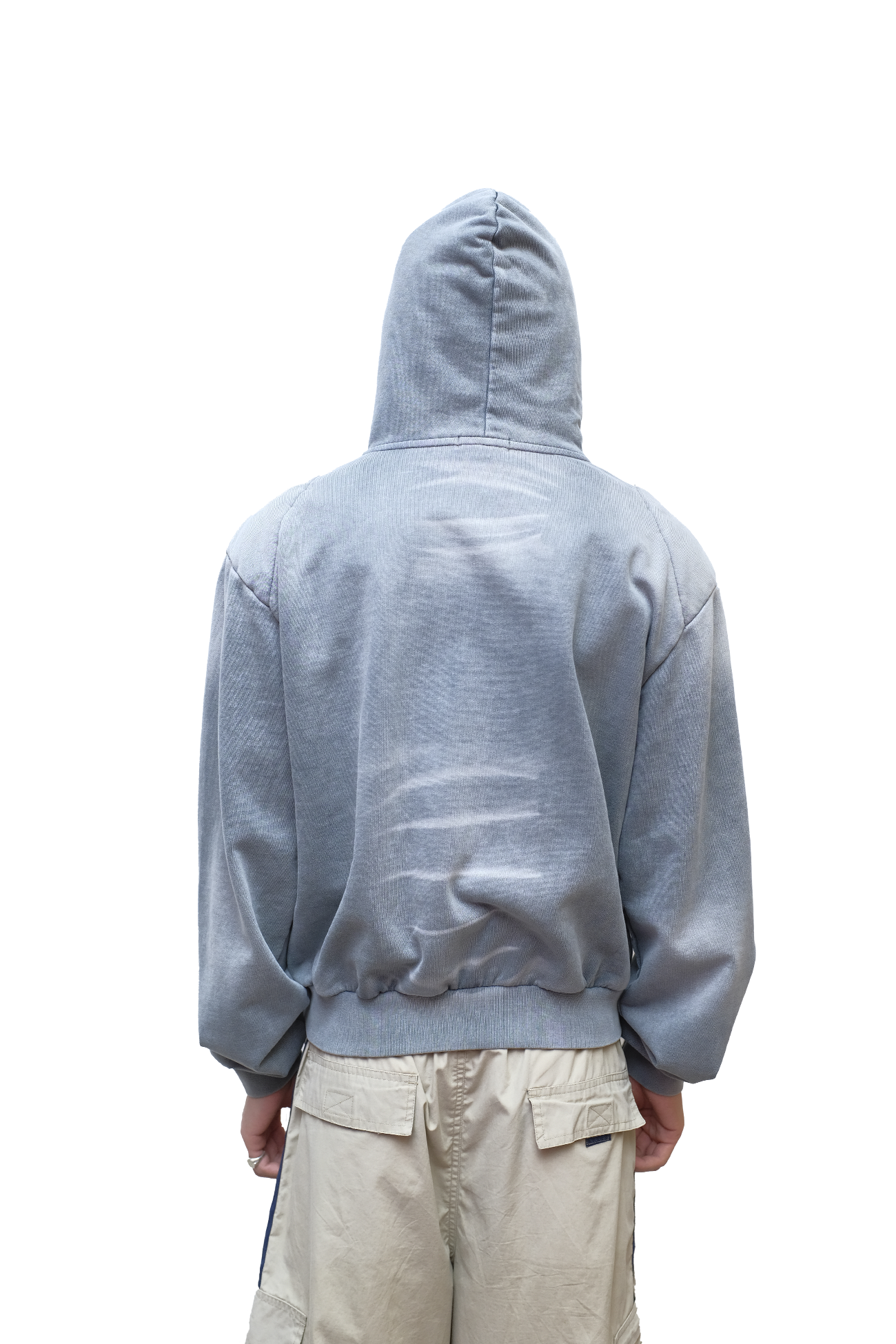 embroidery washed hoodie